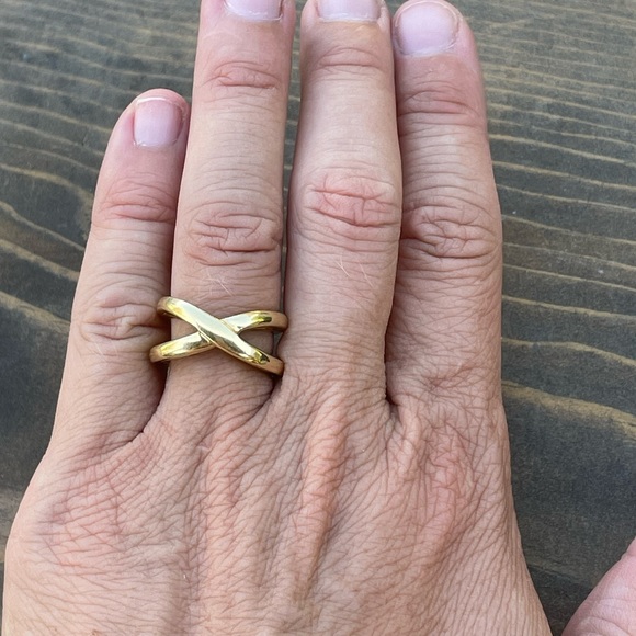 Tiffany & Co 18k Gold Infinity Double Crossover Ring - Picture 7 of 7